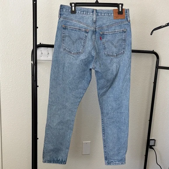 Levi's Women's 501 Skinny Ripped Light Blue Jeans - Picture 2 of 4